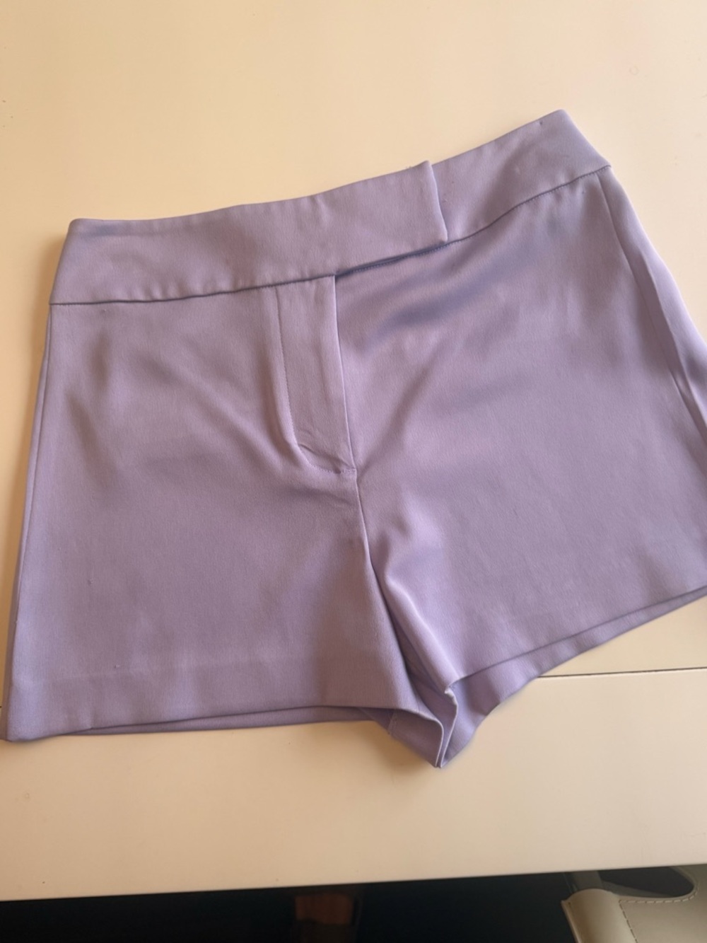 Alice + Olivia Lilac High-Waist Tailored Shorts